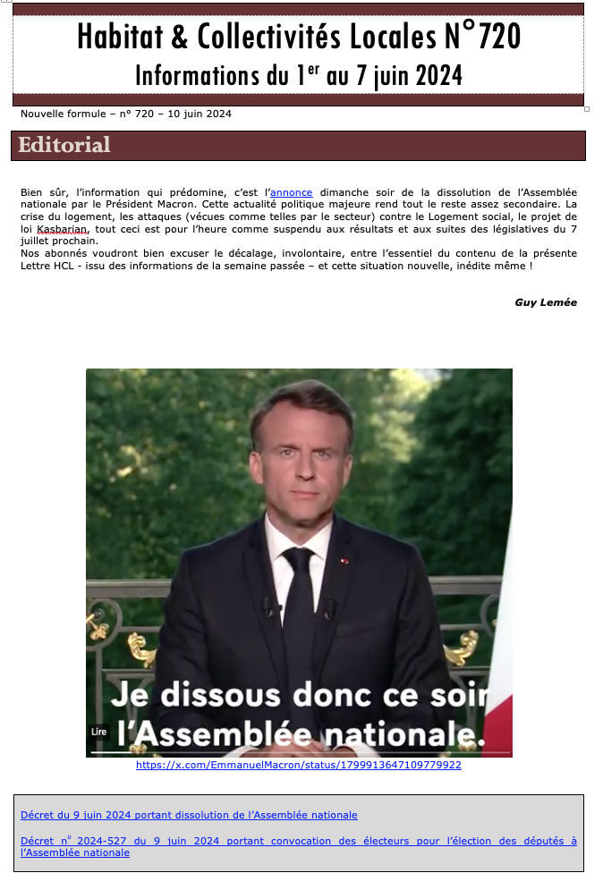 Prévisualisation de la lettre