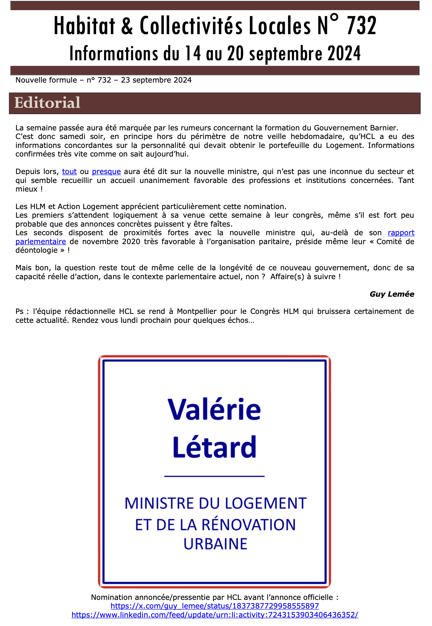 Prévisualisation de la lettre