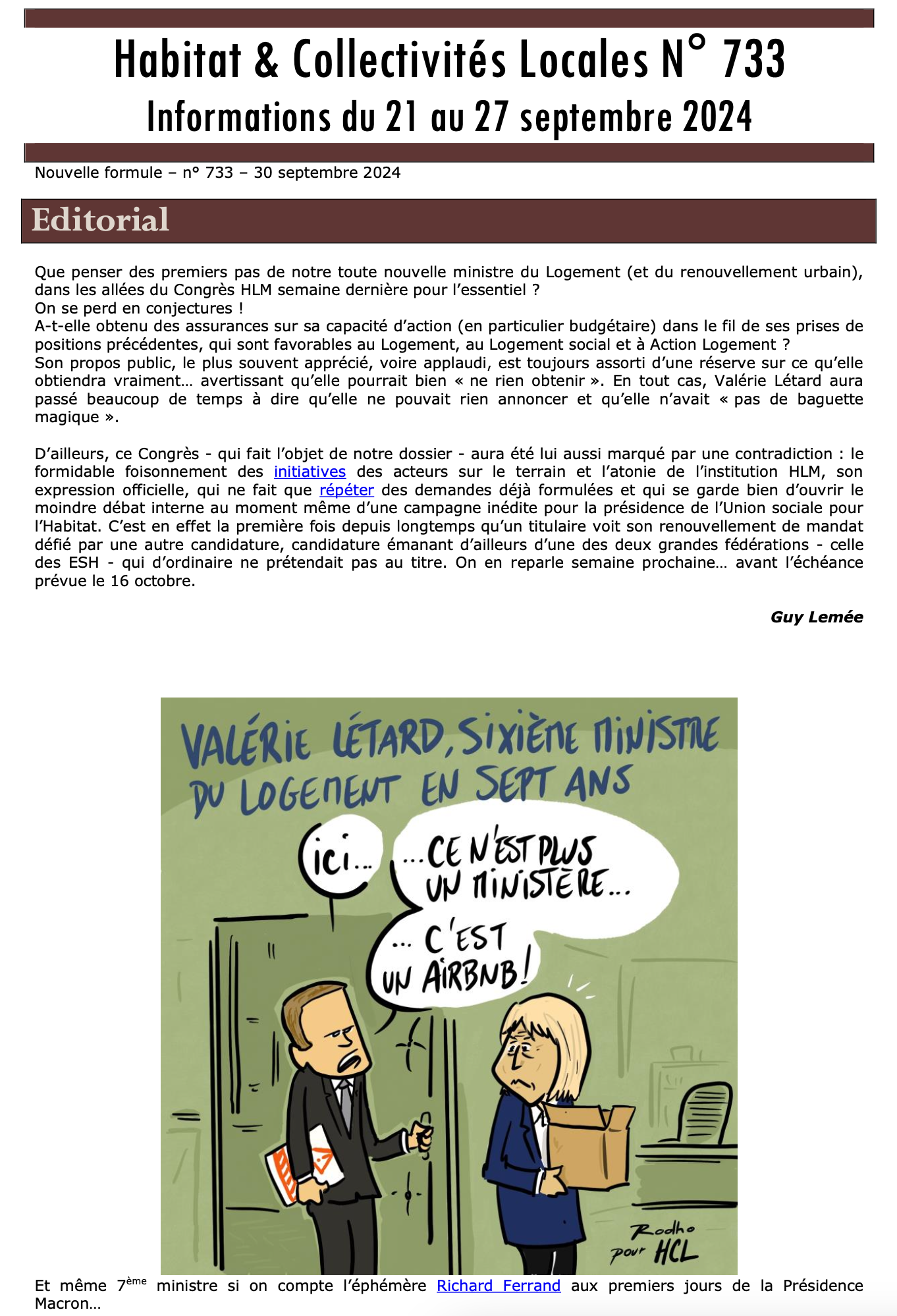 Prévisualisation de la lettre