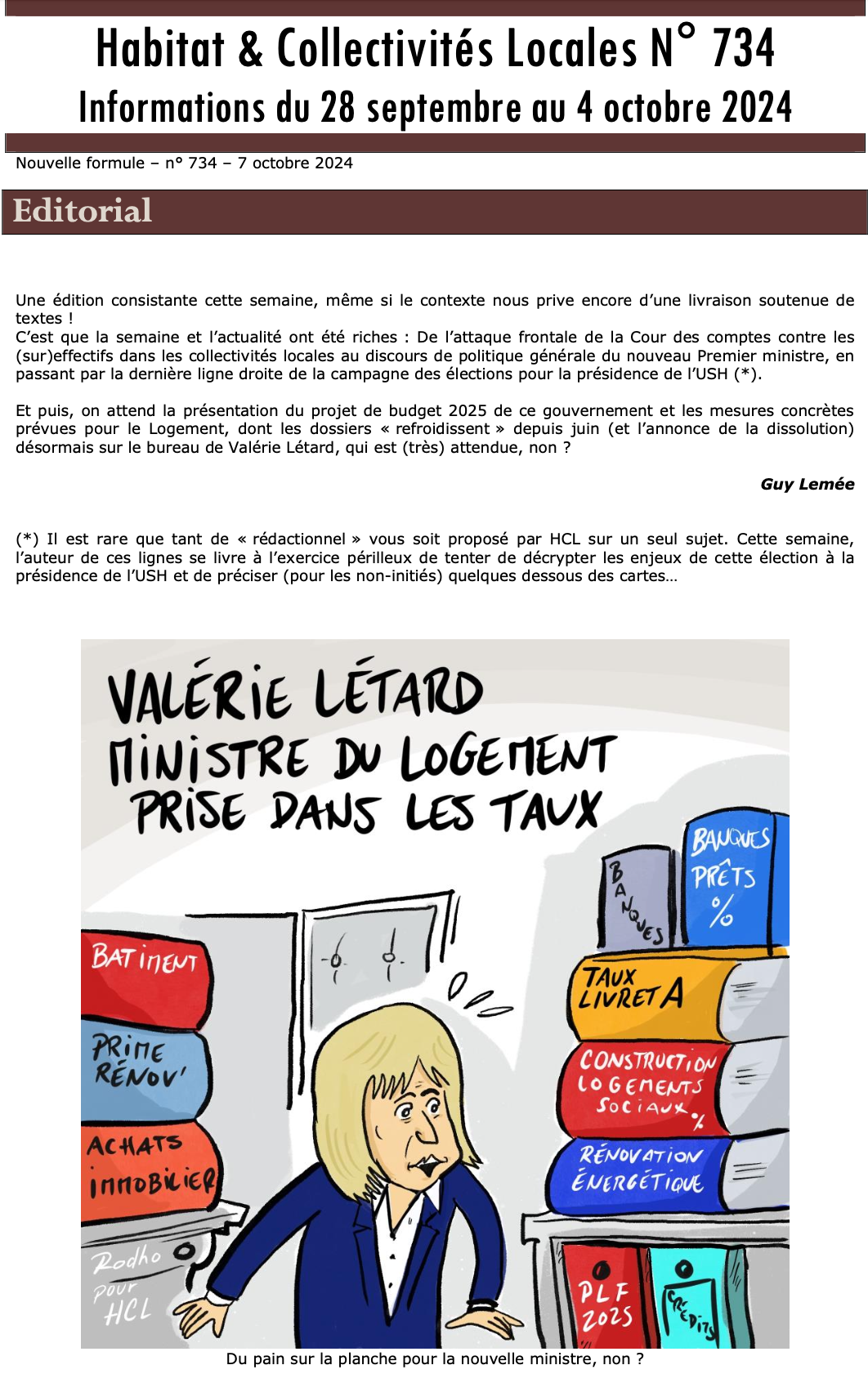 Prévisualisation de la lettre