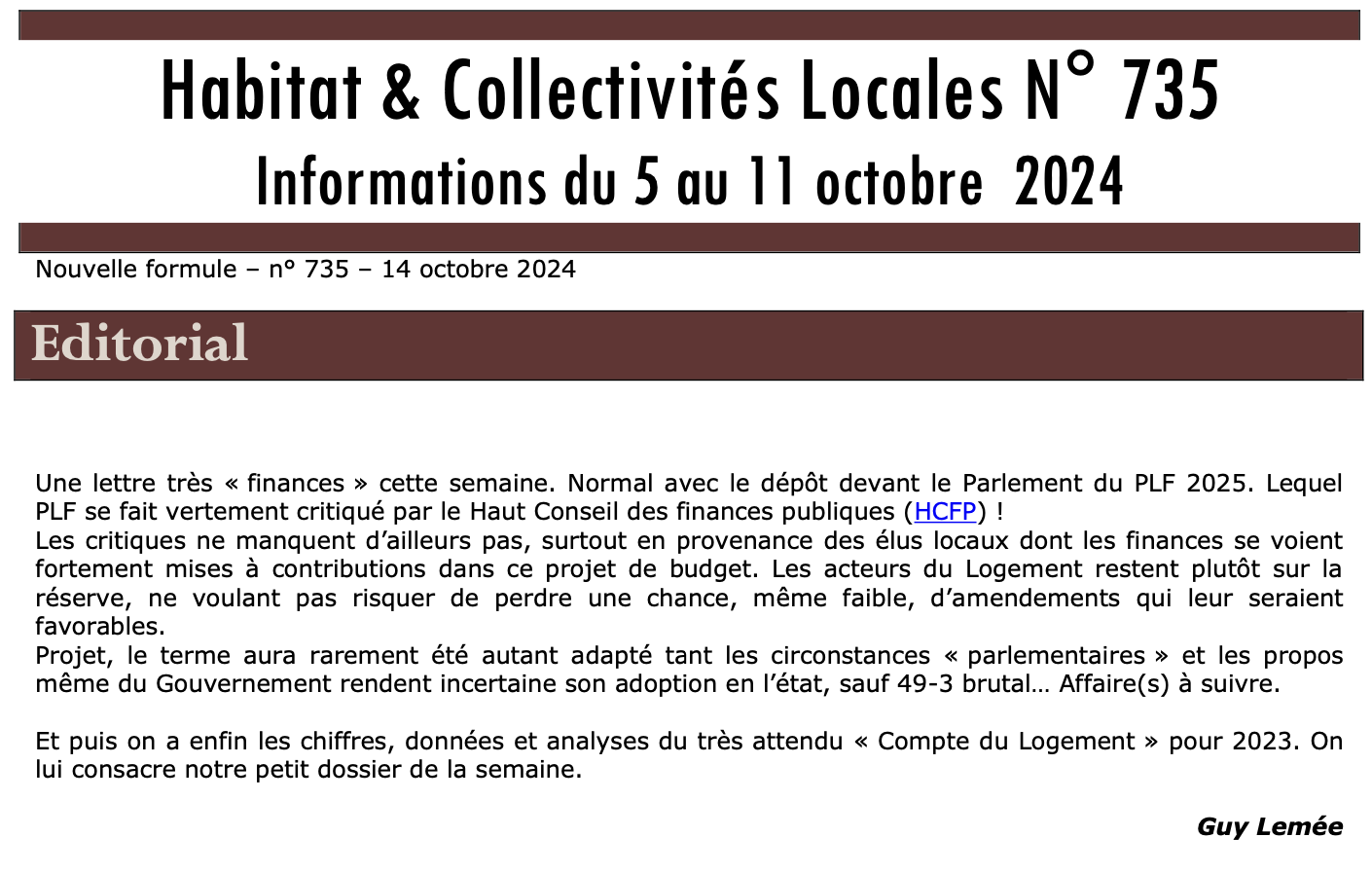 Prévisualisation de la lettre