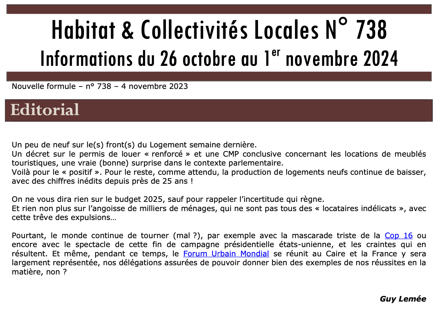 Prévisualisation de la lettre