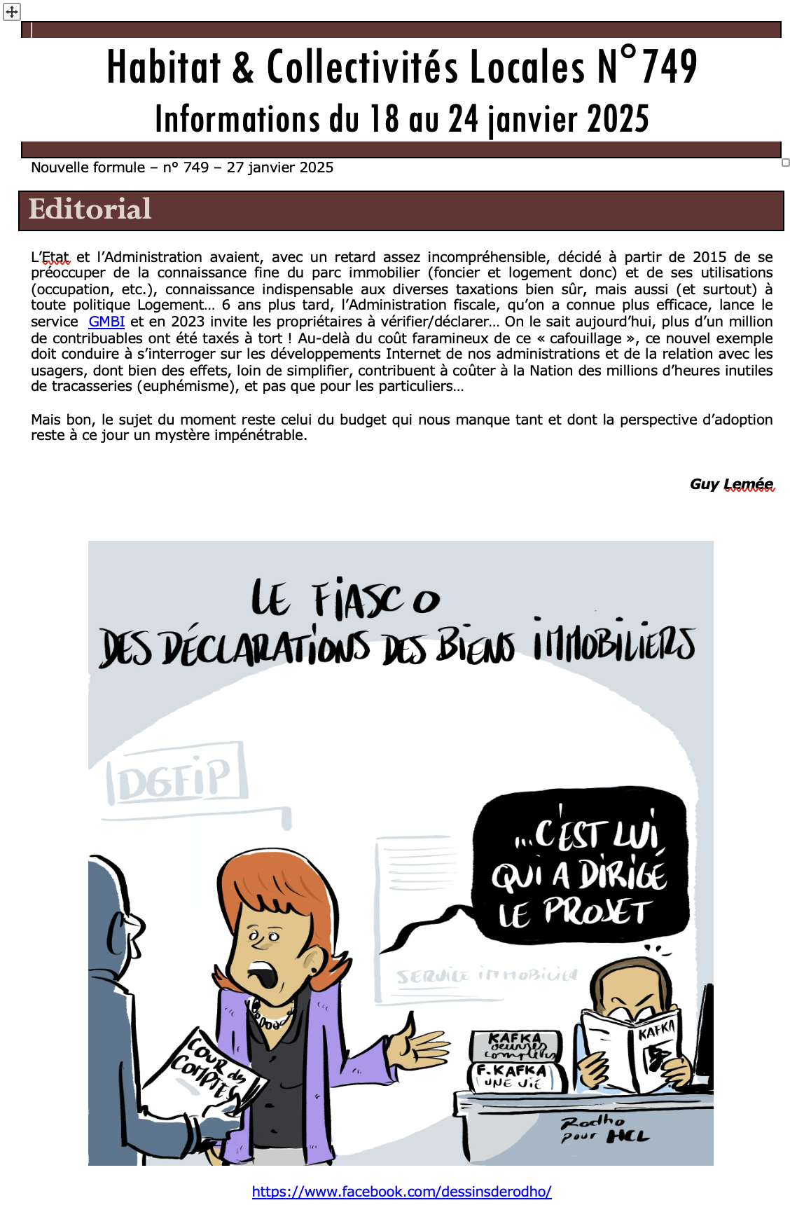 Prévisualisation de la lettre