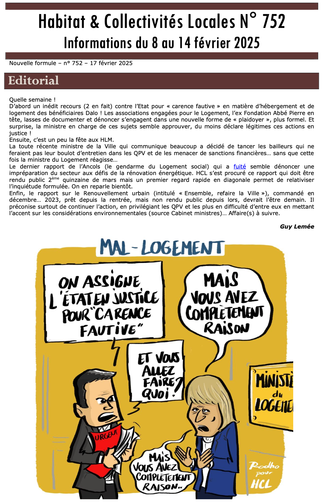 Prévisualisation de la lettre