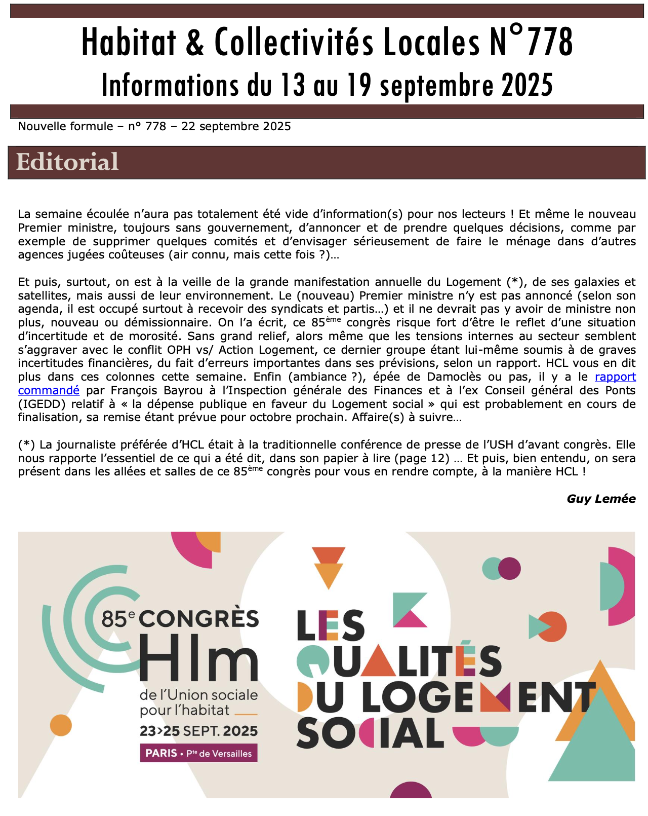 Prévisualisation de la lettre
